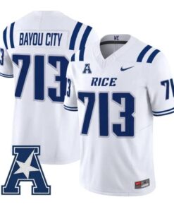 Bayou City Jersey #713 Rice Owls 2026 Vapor Limited All Stitched by My Store NCAA Football Jerseys