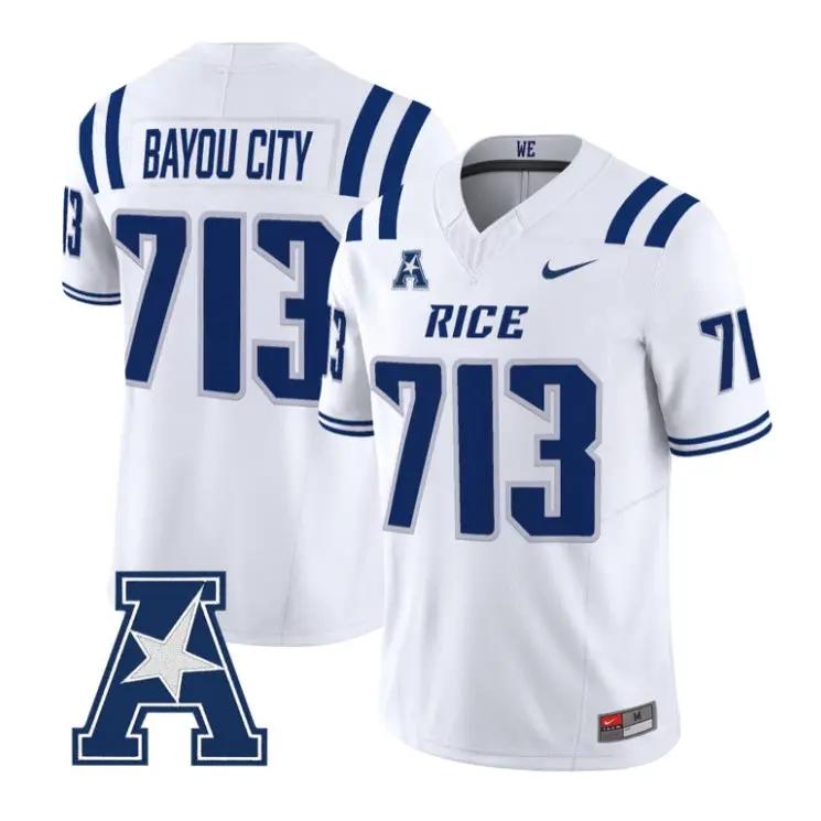 Bayou City Jersey #713 Rice Owls 2026 Vapor Limited All Stitched by My Store NCAA Football Jerseys