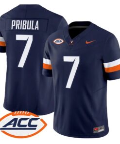 Beau Pribula Jersey #7 Virginia Cavaliers 2026 Vapor Limited Stitched by My Store NCAA Football Jerseys