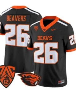 Beavers Jersey #26 Oregon State Beavers 2026 Vapor Limited Stitched by My Store NCAA Football Jerseys