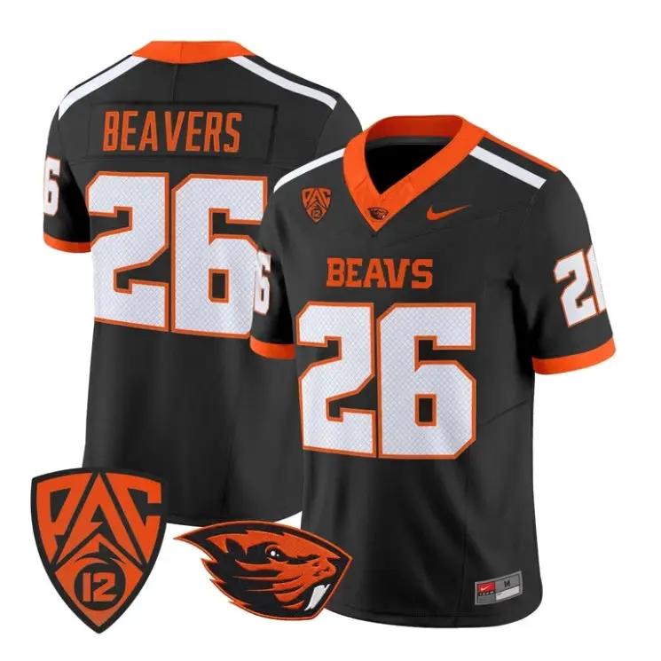 Beavers Jersey #26 Oregon State Beavers 2026 Vapor Limited Stitched by My Store NCAA Football Jerseys