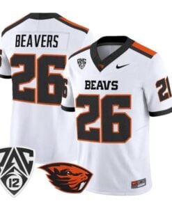 Beavers Jersey #26 Oregon State Beavers 2026 Vapor Limited Stitched by My Store NCAA Football Jerseys