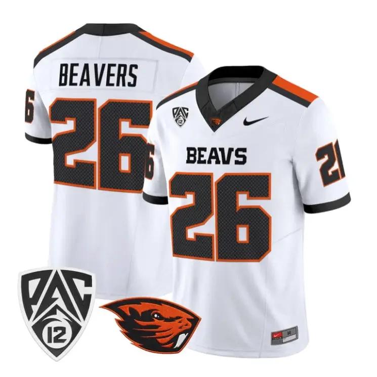 Beavers Jersey #26 Oregon State Beavers 2026 Vapor Limited Stitched by My Store NCAA Football Jerseys