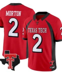 Behren Morton Jersey #2 Texas Tech Red Raiders 2026 Throwback All Stitched by My Store NCAA Football Jerseys
