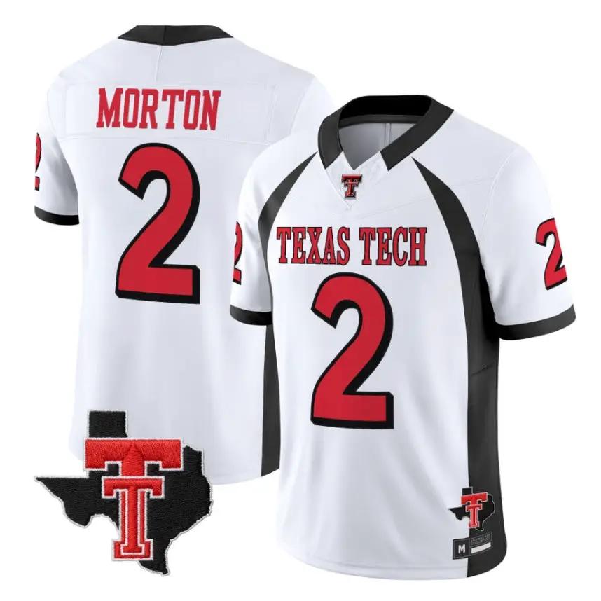 Behren Morton Jersey #2 Texas Tech Red Raiders 2026 Throwback All Stitched by My Store NCAA Football Jerseys