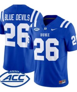 Blue Devils Jersey #26 Duke Blue Devils 2026 Vapor Limited Stitched by My Store NCAA Football Jerseys