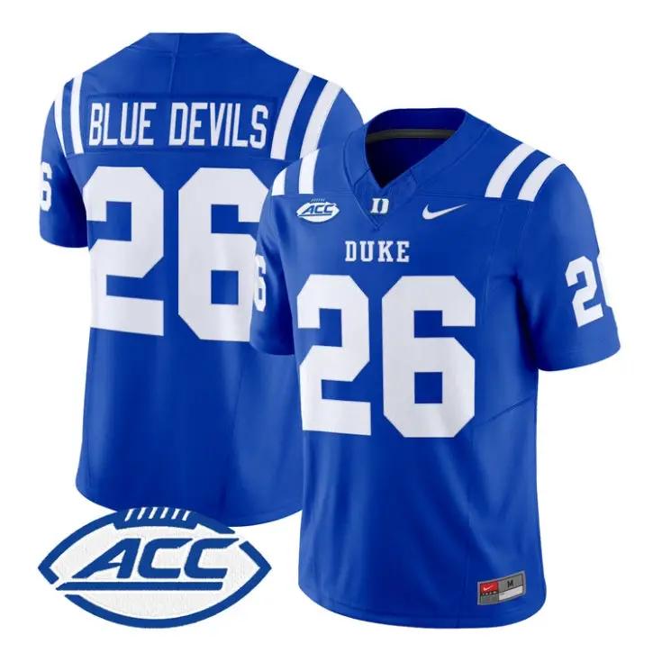 Blue Devils Jersey #26 Duke Blue Devils 2026 Vapor Limited Stitched by My Store NCAA Football Jerseys