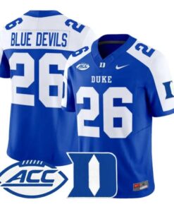 Blue Devils Jersey #26 Duke Blue Devils 2026 Vapor Limited Stitched by My Store NCAA Football Jerseys
