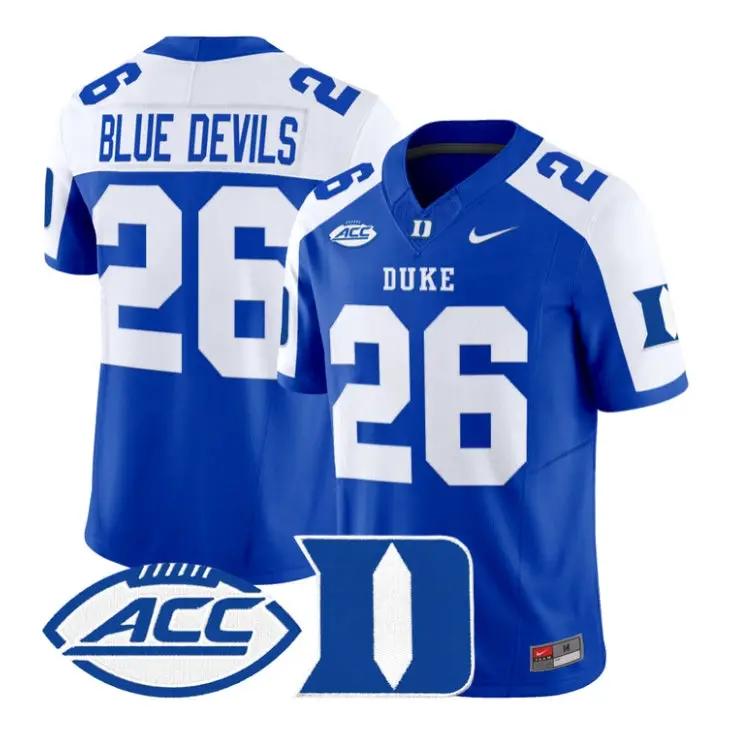 Blue Devils Jersey #26 Duke Blue Devils 2026 Vapor Limited Stitched by My Store NCAA Football Jerseys