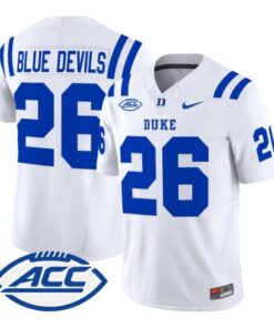 Blue Devils Jersey #26 Duke Blue Devils 2026 Vapor Limited Stitched by My Store NCAA Football Jerseys
