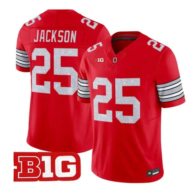 Bo Jackson Jersey #25 Ohio State Buckeyes Glitter Vapor All Stitched by My Store NCAA Football Jerseys