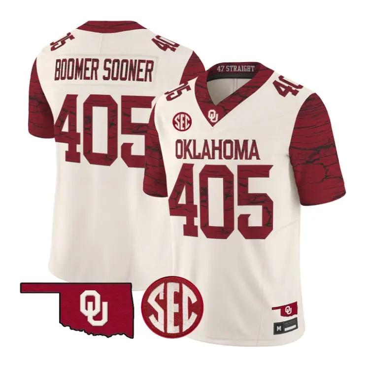 Boomer Sooner Jesey #405 Oklahoma Sooners 2026 Rough Rider Vapor Stitched by My Store NCAA Football Jerseys