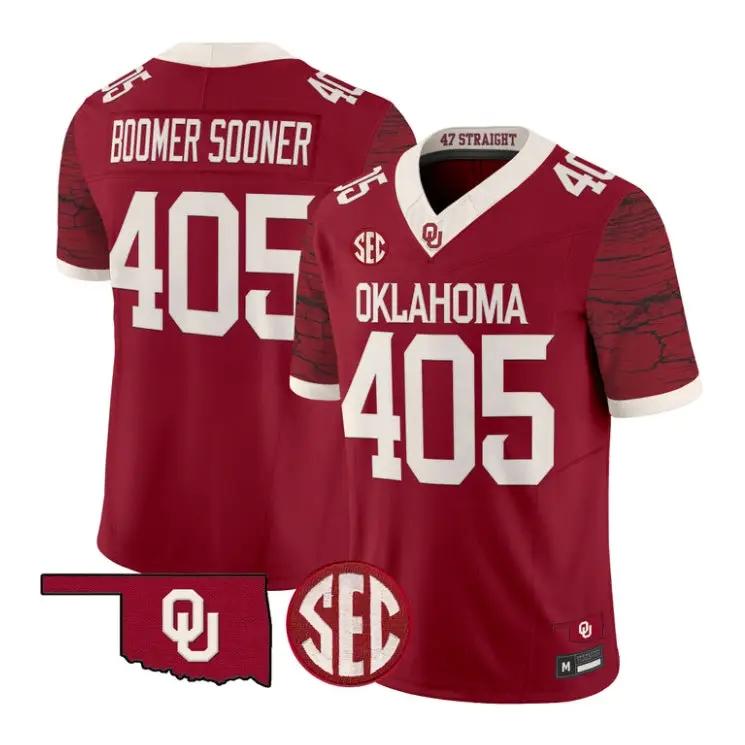 Boomer Sooner Jesey #405 Oklahoma Sooners 2026 Rough Rider Vapor Stitched by My Store NCAA Football Jerseys