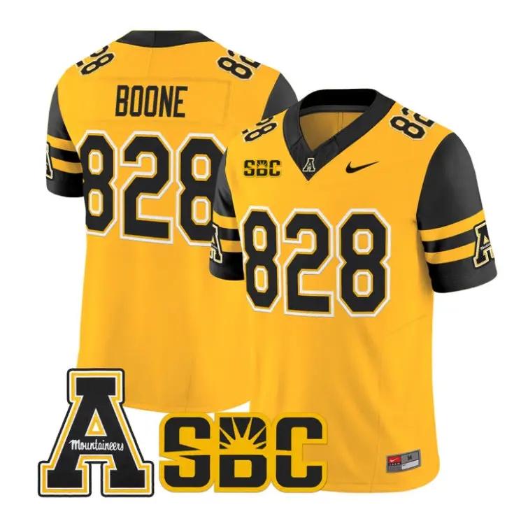 Boone Jersey #828 App State Mountaineers 2026 Limited Stitched by My Store NCAA Football Jerseys