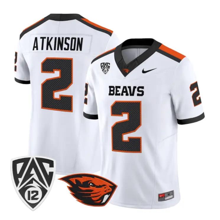 Braden Atkinson Jersey #2 Oregon State Beavers 2026 Vapor Stitched by My Store NCAA Football Jerseys
