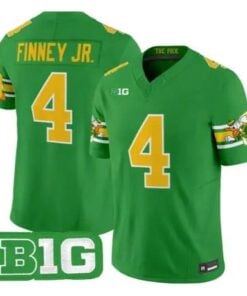 Brandon Finney Jr Jersey #4 Oregon Ducks Mighty Oregon 2026 Stitched Green by My Store NCAA Football Jerseys