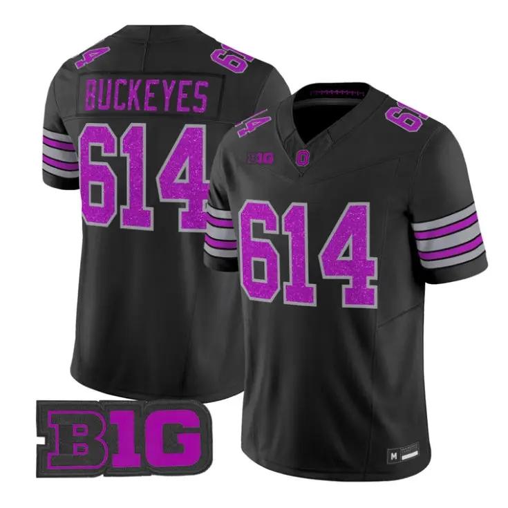 Buckeyes Jersey #614 Ohio State Buckeyes Glitter Vapor All Stitched by My Store NCAA Football Jerseys
