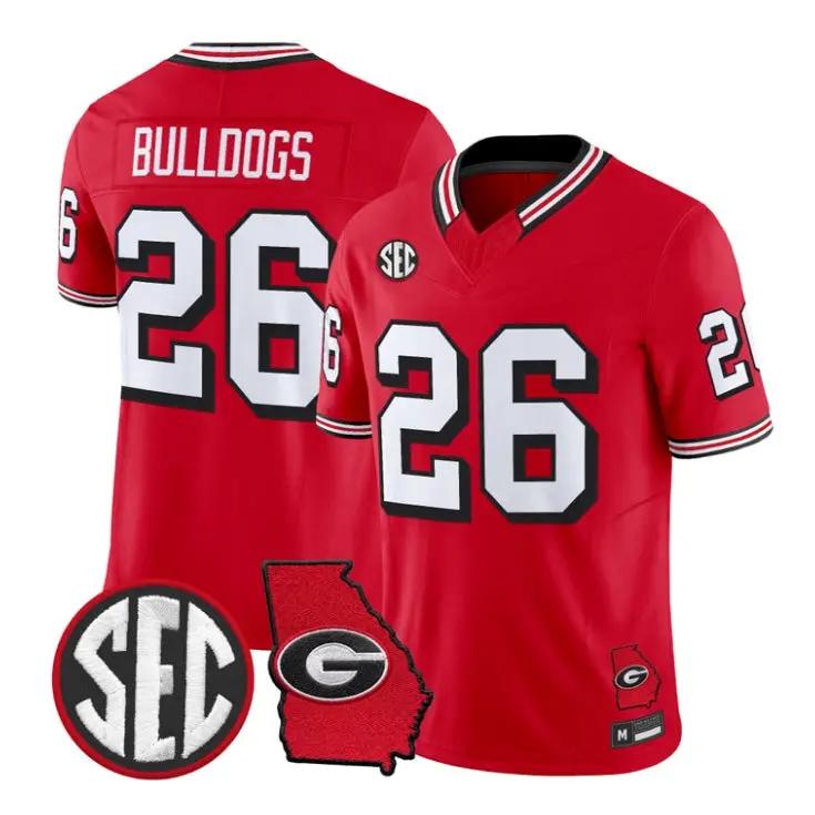 Bulldogs Jersey #26 Georgia Bulldogs 1995 Throwback 2026 Vapor Limited Stitched by My Store NCAA Football Jerseys
