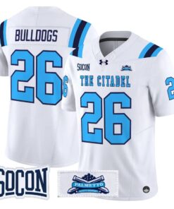Bulldogs Jersey #26 The Citadel Bulldogs 2026 Vapor Limited Stitched by My Store NCAA Football Jerseys