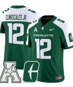 CJ Clinkscales Jr Jersey #12 Charlotte 49ers 2026 Vapor All Stitched by My Store NCAA Football Jerseys
