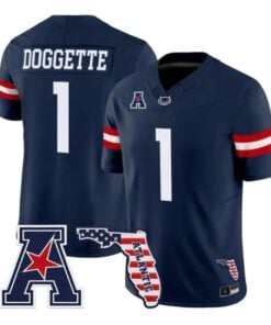 CJ Doggette Jersey #1 Florida Atlantic Owls 2026 Florida Patch Stitched by My Store NCAA Football Jerseys