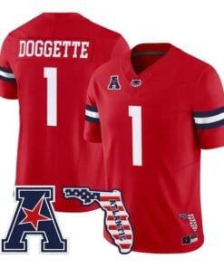 CJ Doggette Jersey #1 Florida Atlantic Owls 2026 Florida Patch Stitched by My Store NCAA Football Jerseys