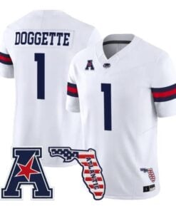 CJ Doggette Jersey #1 Florida Atlantic Owls 2026 Florida Patch Stitched by My Store NCAA Football Jerseys