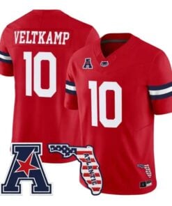 Caden Veltkamp Jersey #10 Florida Atlantic Owls 2026 Florida Patch Stitched by My Store NCAA Football Jerseys
