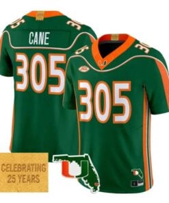 Cane Jersey #305 Miami Hurricanes 2001 Throwback 2026 Limited Stitched by My Store NCAA Football Jerseys