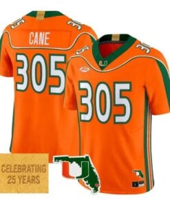 Cane Jersey #305 Miami Hurricanes 2001 Throwback 2026 Limited Stitched by My Store NCAA Football Jerseys
