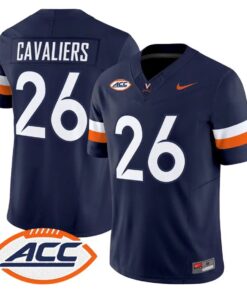 Cavaliers Jersey #26 Virginia Cavaliers 2026 Vapor Limited Stitched by My Store NCAA Football Jerseys