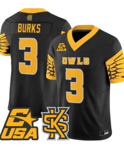 Chandler Burks Jersey #3 Kennesaw State Owls 2026 Vapor All Stitched by My Store NCAA Football Jerseys