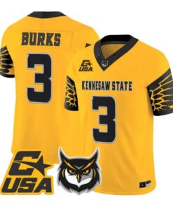 Chandler Burks Jersey #3 Kennesaw State Owls 2026 Vapor All Stitched by My Store NCAA Football Jerseys