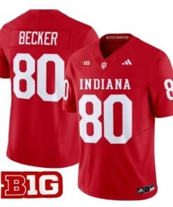 Charlie Becker Jersey #80 Indiana Hoosiers 2026 Vapor Limited All Stitched Red by My Store NCAA Football Jerseys