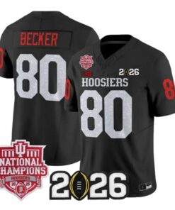 Charlie Becker Jersey #80 Indiana Hoosiers 2026 Glitter Vapor Stitched by My Store NCAA Football Jerseys