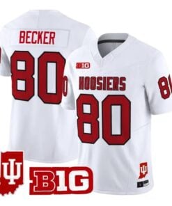 Charlie Becker Jersey #80 Indiana Hoosiers 90s Throwback 2026 All Stitched by My Store NCAA Football Jerseys