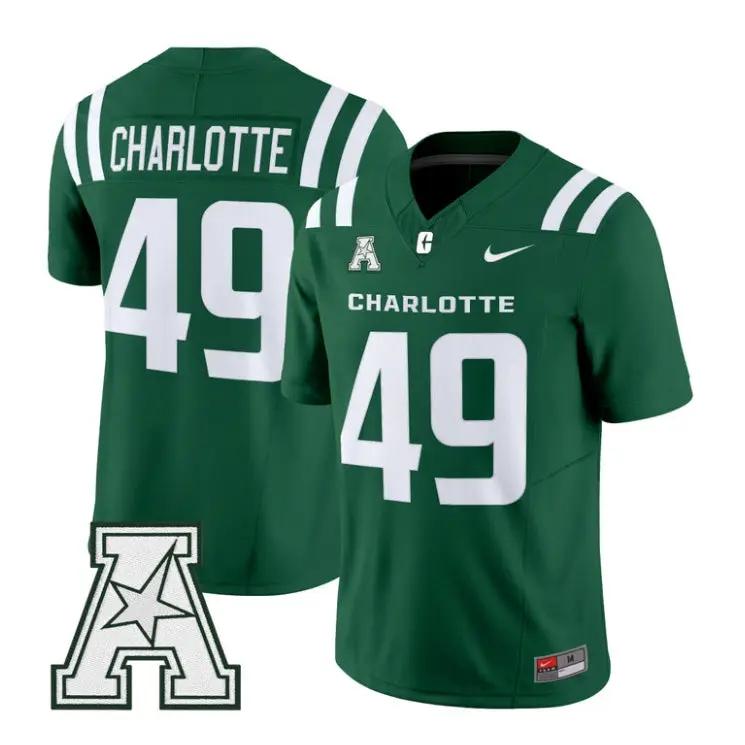 Charlotte Jersey #49 Charlotte 49ers 2026 Vapor Limited All Stitched by My Store NCAA Football Jerseys