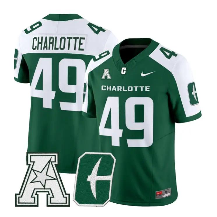 Charlotte Jersey #49 Charlotte 49ers 2026 Vapor Limited All Stitched by My Store NCAA Football Jerseys