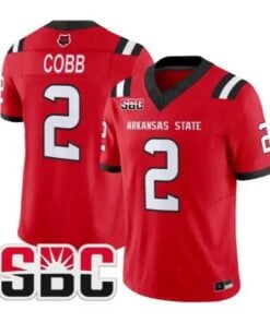 Chauncy Cobb Jersey #2 Arkansas State Red Wolves 2026 Stitched by My Store NCAA Football Jerseys