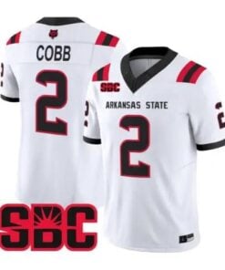 Chauncy Cobb Jersey #2 Arkansas State Red Wolves 2026 Stitched by My Store NCAA Football Jerseys