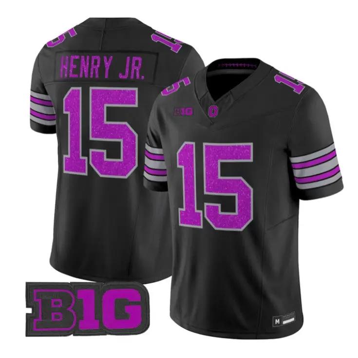 Chris Henry Jr Jersey #15 Ohio State Buckeyes Glitter Vapor Stitched by My Store NCAA Football Jerseys