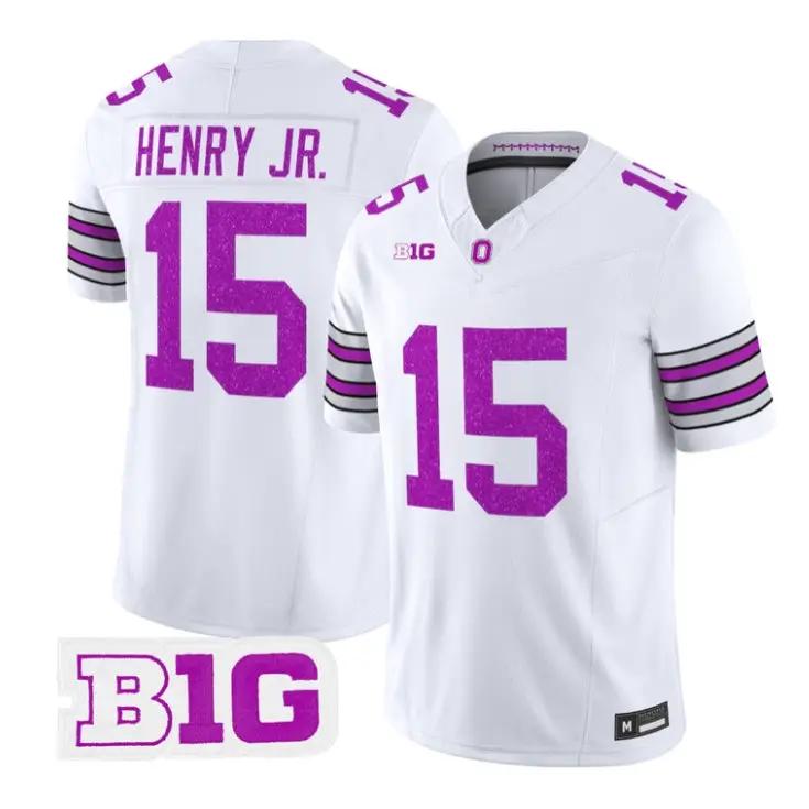 Chris Henry Jr Jersey #15 Ohio State Buckeyes Glitter Vapor Stitched by My Store NCAA Football Jerseys