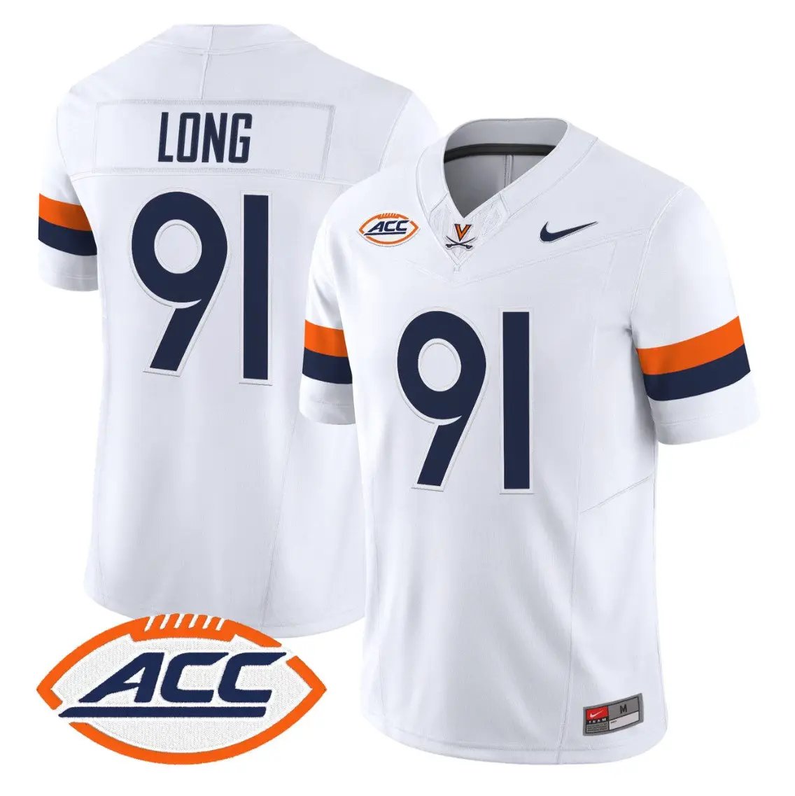 Chris Long Jersey #91 Virginia Cavaliers 2026 Vapor Limited Stitched by My Store NCAA Football Jerseys