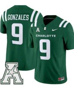 Cole Gonzales Jersey #9 Charlotte 49ers 2026 Vapor Limited Stitched by My Store NCAA Football Jerseys