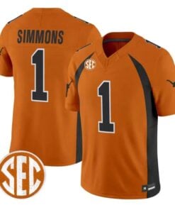Colin Simmons Jersey #1 Texas Longhorns 1990 Throwback 2026 Vapor All Stitched by My Store NCAA Football Jerseys