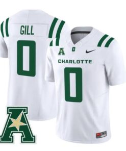 Collin Gill Jersey #0 Charlotte 49ers 2026 Vapor Limited All Stitched by My Store NCAA Football Jerseys