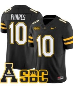 Colton Phares Jersey #10 App State Mountaineers 2026 Vapor Stitched by My Store NCAA Football Jerseys