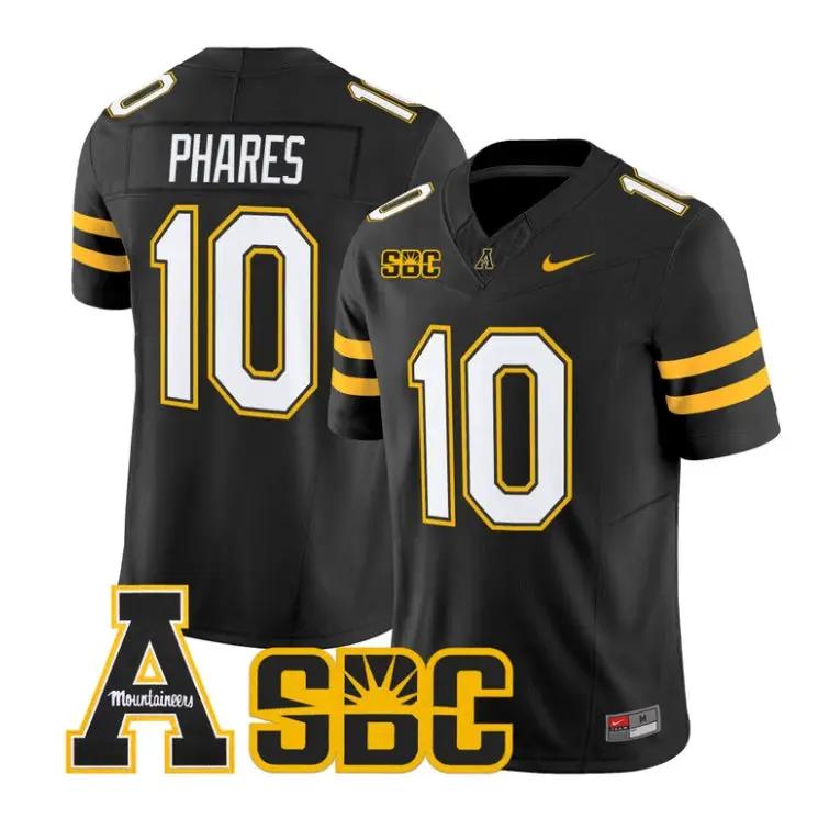Colton Phares Jersey #10 App State Mountaineers 2026 Vapor Stitched by My Store NCAA Football Jerseys