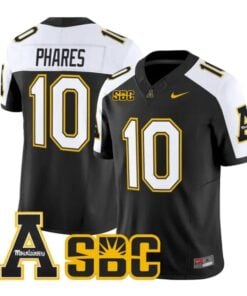 Colton Phares Jersey #10 App State Mountaineers 2026 Vapor Stitched by My Store NCAA Football Jerseys