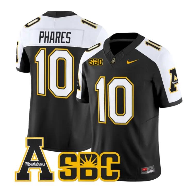 Colton Phares Jersey #10 App State Mountaineers 2026 Vapor Stitched by My Store NCAA Football Jerseys